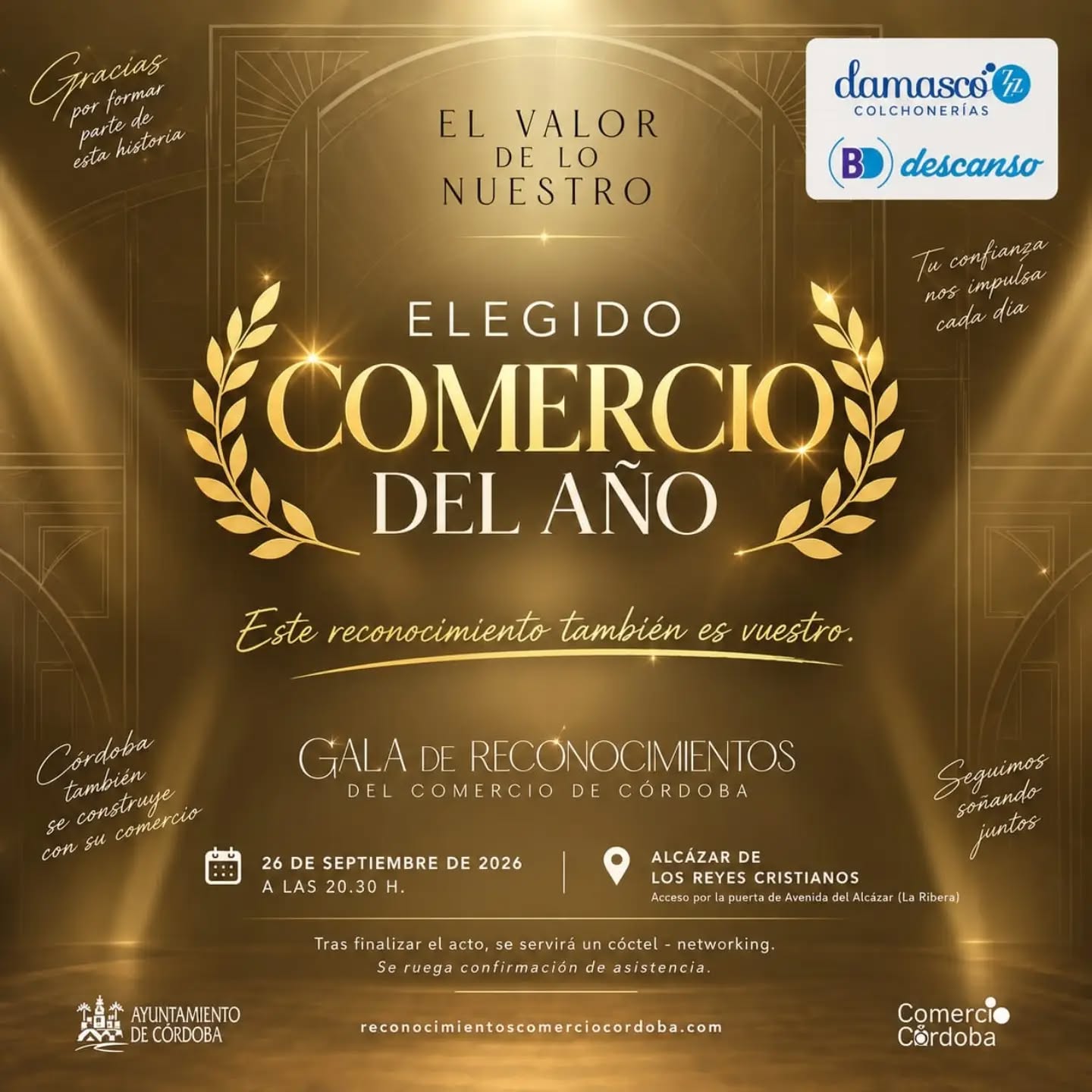 Colchonerías Damasco, elegido Comercio del Año en Córdoba
